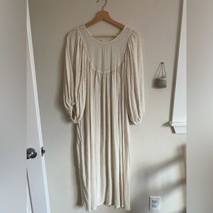 Kara Thoms Boutique, The Greta Dress, Off White, Size L